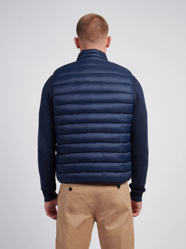 U.S. Polo Assn. Blue Mens Bound Quilted Gilet