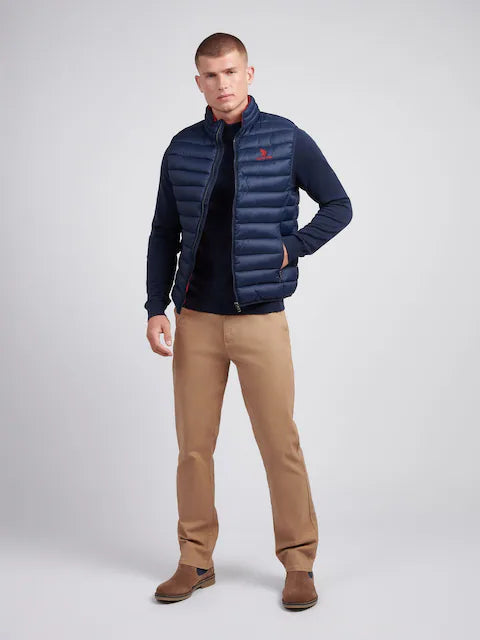 U.S. Polo Assn. Blue Mens Bound Quilted Gilet