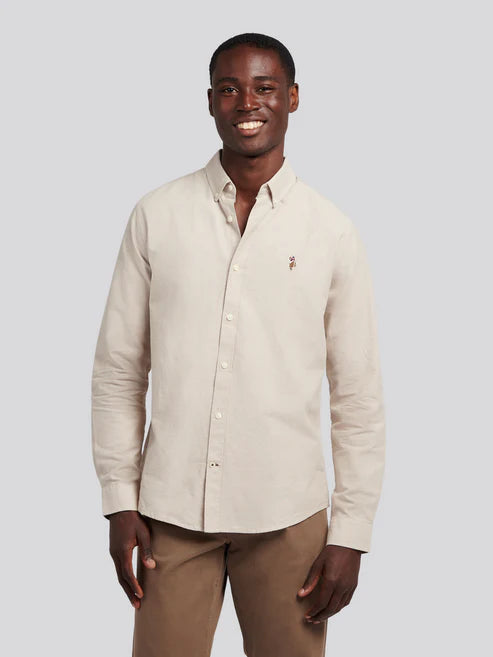 Mens Peached Oxford Shirt Blue Yonder