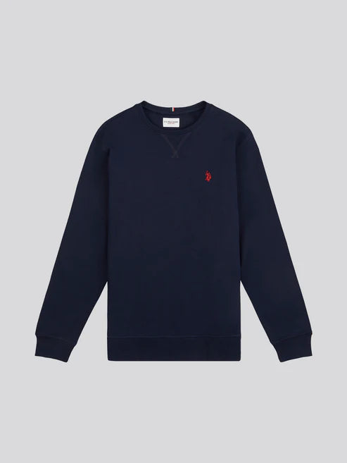 Mens Double Horsemen Sweatshirt Dark Sapphire Navy / Haute Red DHM