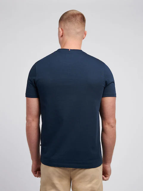 U.S. Polo Assn. Navy Blue Mens Regular Fit Double Horsemen 100% Cotton T-Shirt