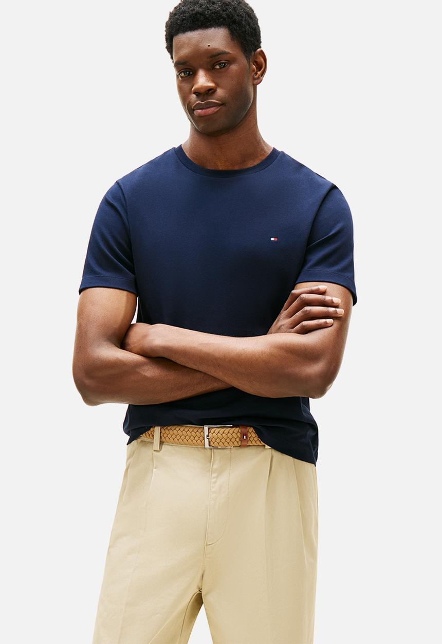 Light Interlock Tee - Navy