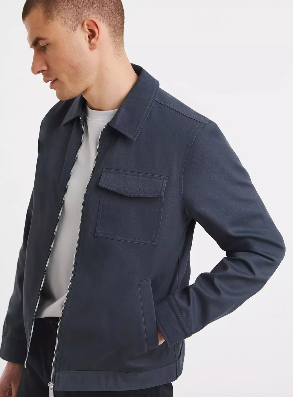 Smart Zip Up Harrington
